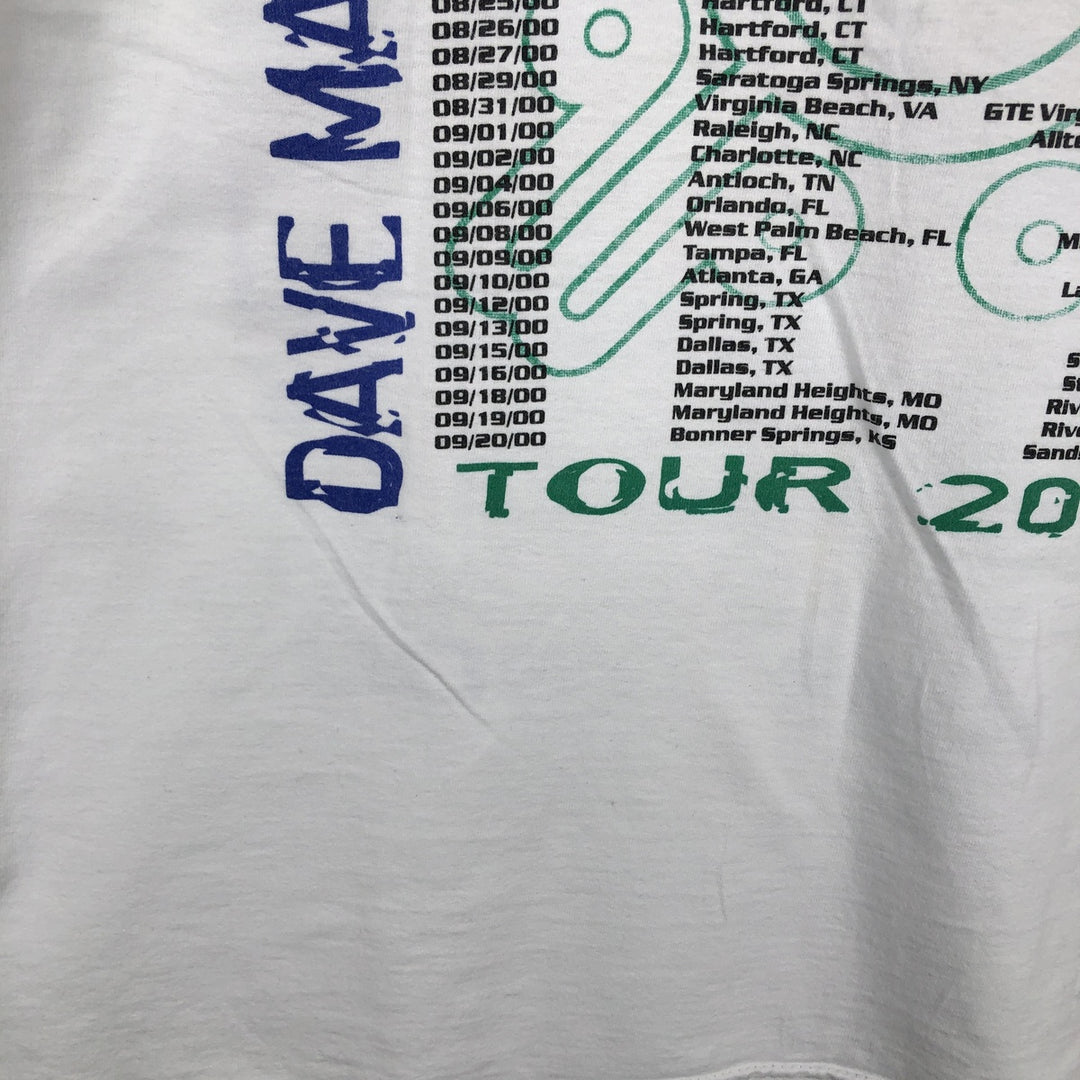 Fruit of the Loom Dave Matthews Band Band T-shirt, Men's XL equivalent. cotton white type Vintage Second Hand