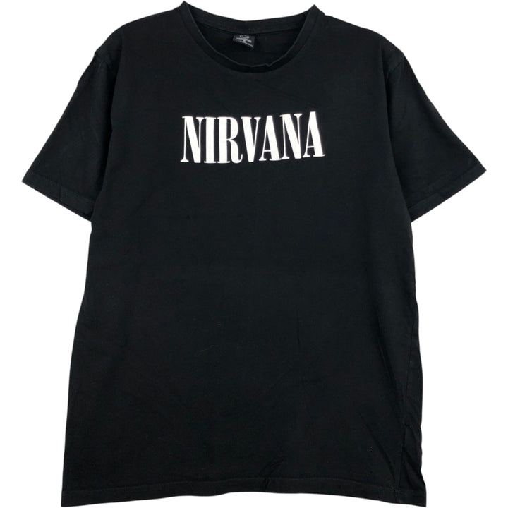 NIRVANA Nirvana Band T-shirt, Band T, Men's S size cotton black type Vintage Second Hand
