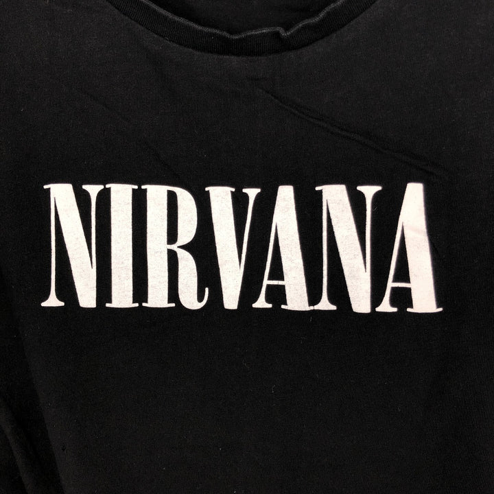 NIRVANA Nirvana Band T-shirt, Band T, Men's S size cotton black type Vintage Second Hand