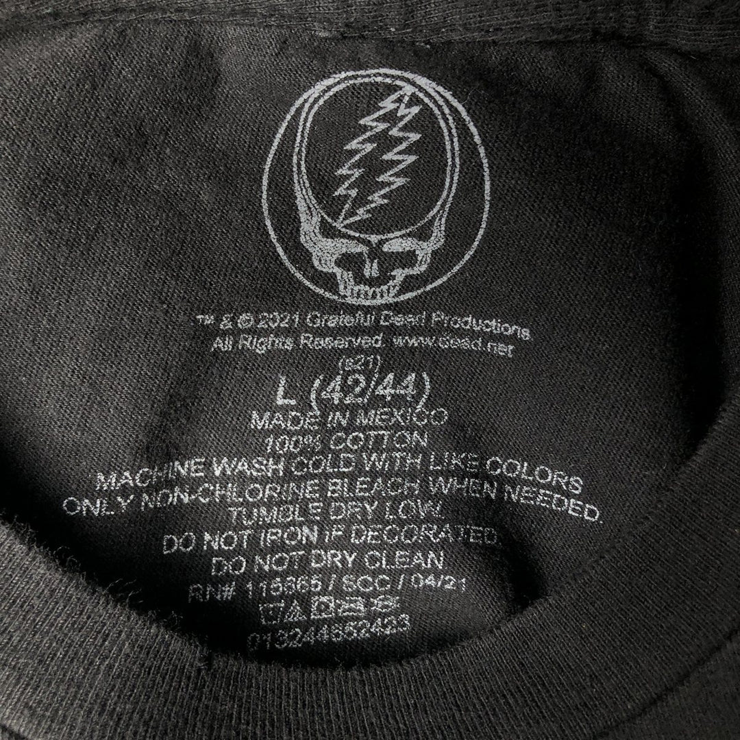 GRATEFUL DEAD Grateful Dead Band T-shirt Band T Men's L size cotton black type Vintage Second Hand