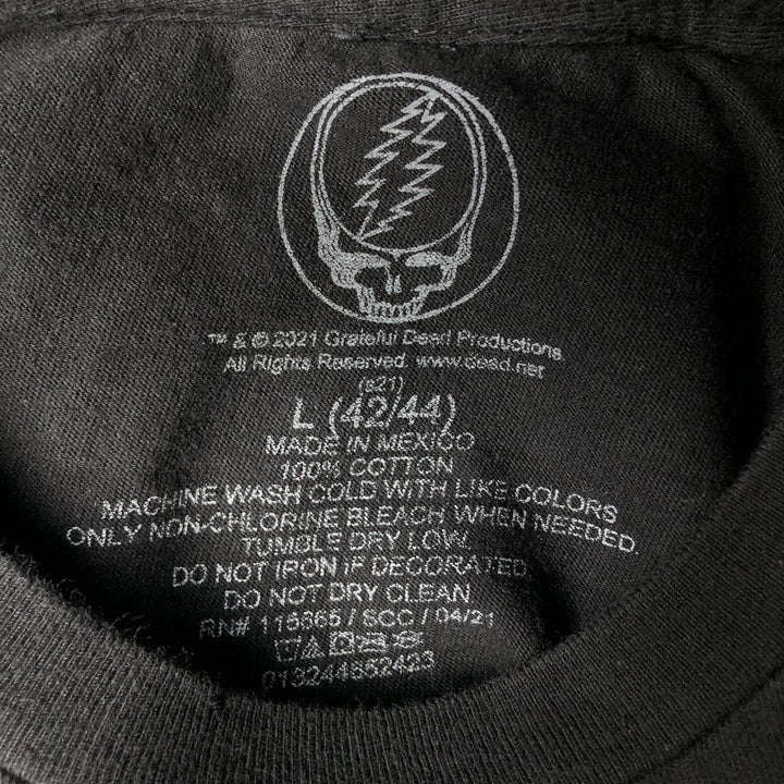 GRATEFUL DEAD Grateful Dead Band T-shirt Band T Men's L size cotton black type Vintage Second Hand