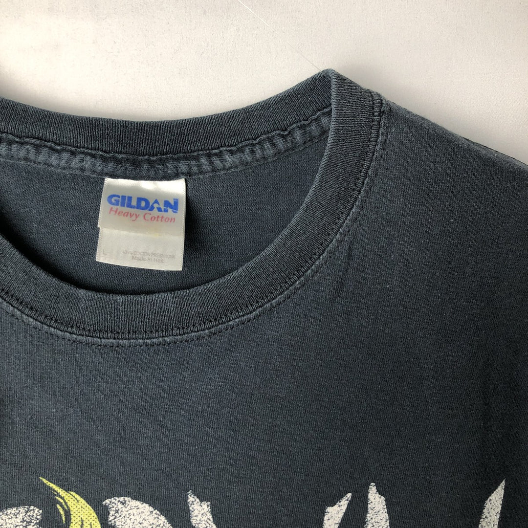 2000'S Gildan Crown The Empire Skull Pattern Band T-Shirt (Men's Size L) cotton black type Vintage Second Hand