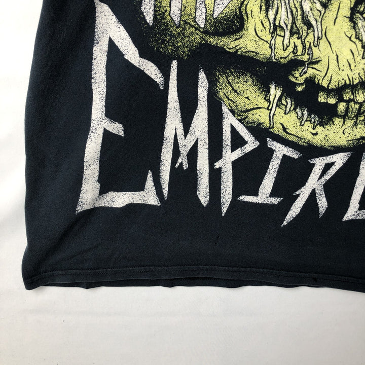 2000'S Gildan Crown The Empire Skull Pattern Band T-Shirt (Men's Size L) cotton black type Vintage Second Hand