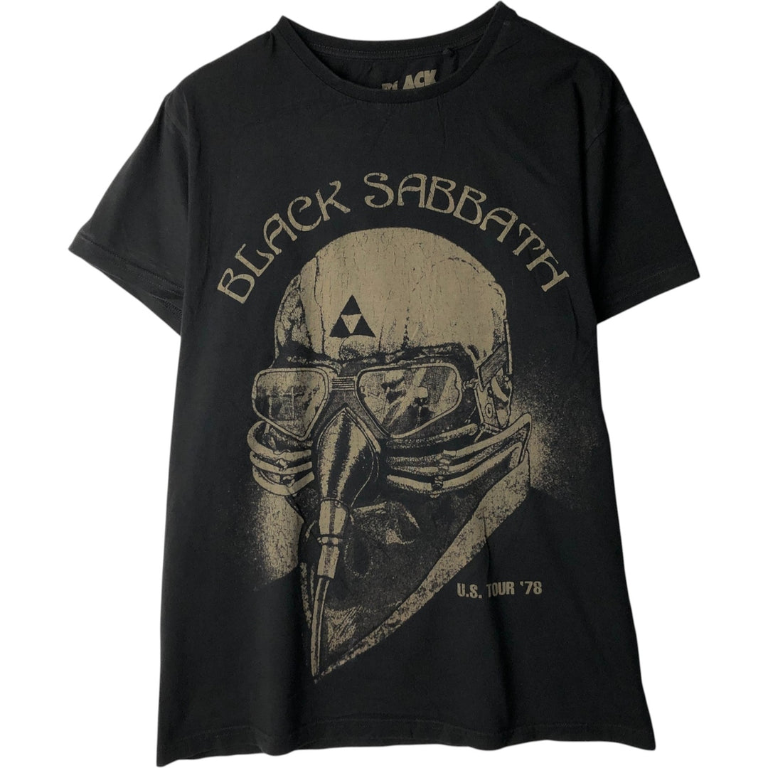 BLACK SABBATH Black Sabbath band T-shirt, band T, men's size L cotton black type Vintage Second Hand