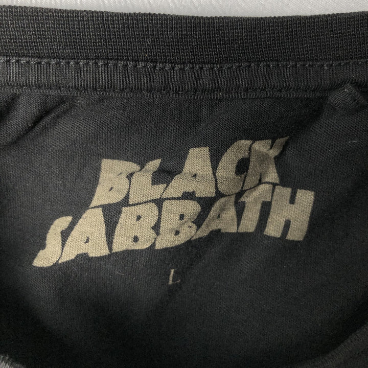 BLACK SABBATH Black Sabbath band T-shirt, band T, men's size L cotton black type Vintage Second Hand