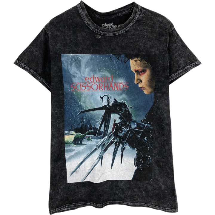 Edward Scissorhands Movie T-Shirt (Men's Size S) cotton black type Vintage Second Hand