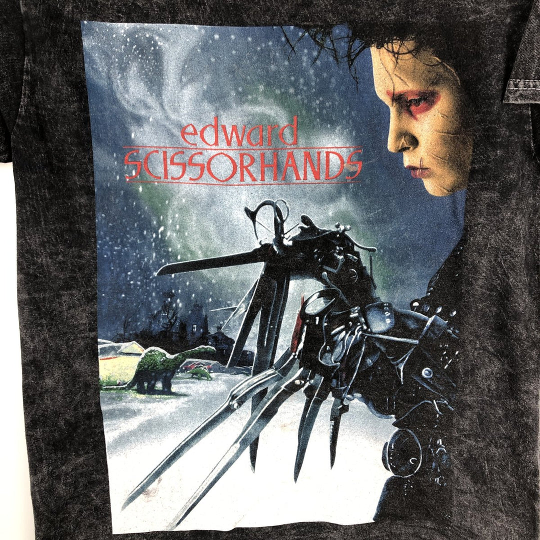 Edward Scissorhands Movie T-Shirt (Men's Size S) cotton black type Vintage Second Hand