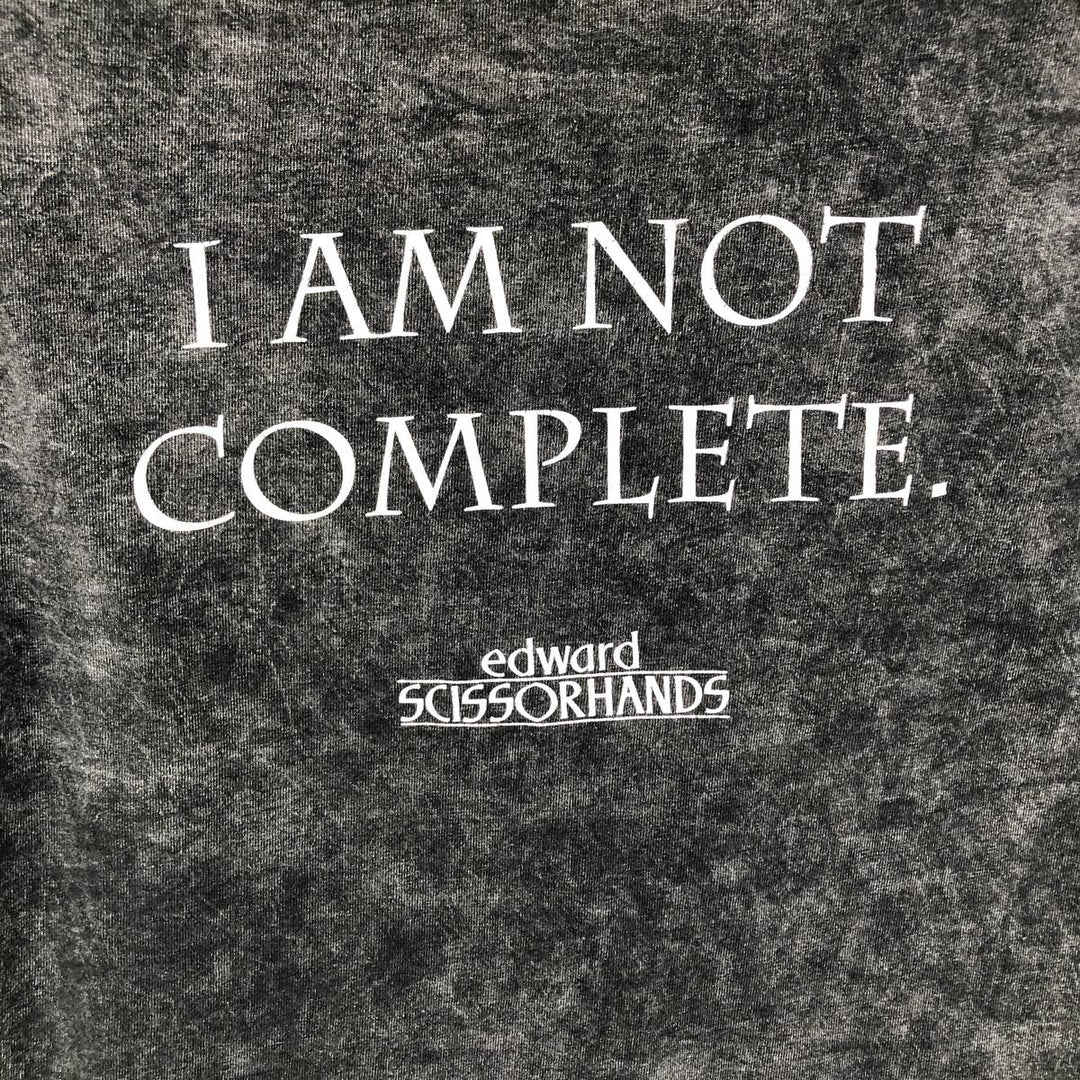 Edward Scissorhands Movie T-Shirt (Men's Size S) cotton black type Vintage Second Hand