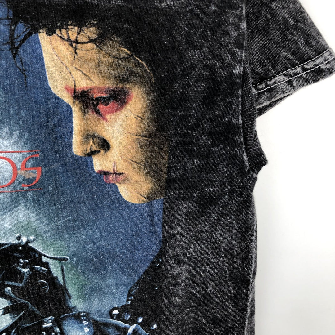 Edward Scissorhands Movie T-Shirt (Men's Size S) cotton black type Vintage Second Hand