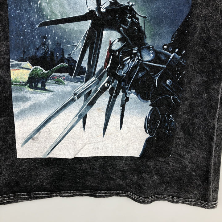 Edward Scissorhands Movie T-Shirt (Men's Size S) cotton black type Vintage Second Hand
