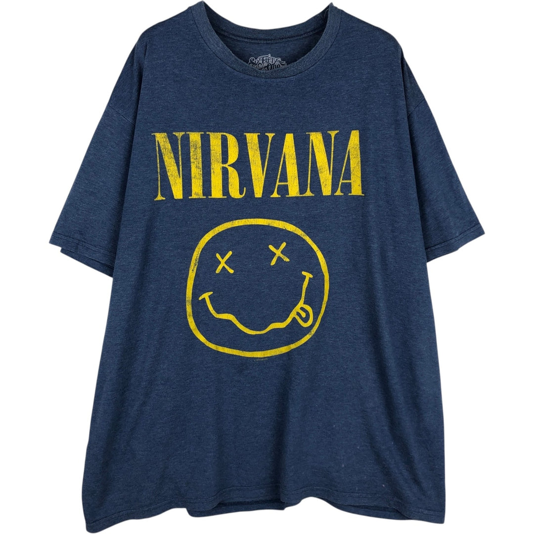 SIX FIFTY ONE NIRVANA Nirvana Band T-Shirt (Men's XXL equivalent) cotton blue type Vintage Second Hand