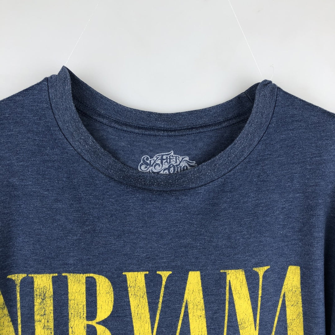 SIX FIFTY ONE NIRVANA Nirvana Band T-Shirt (Men's XXL equivalent) cotton blue type Vintage Second Hand