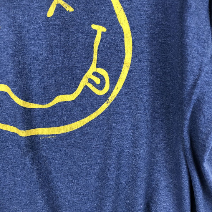 SIX FIFTY ONE NIRVANA Nirvana Band T-Shirt (Men's XXL equivalent) cotton blue type Vintage Second Hand