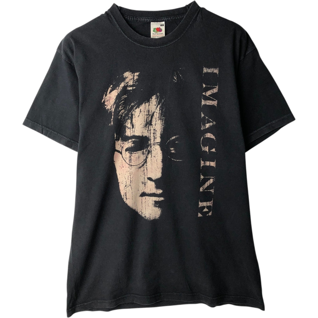 John Lennon IMAGINE Band T-shirt (Men's Size M) cotton black type Vintage Second Hand