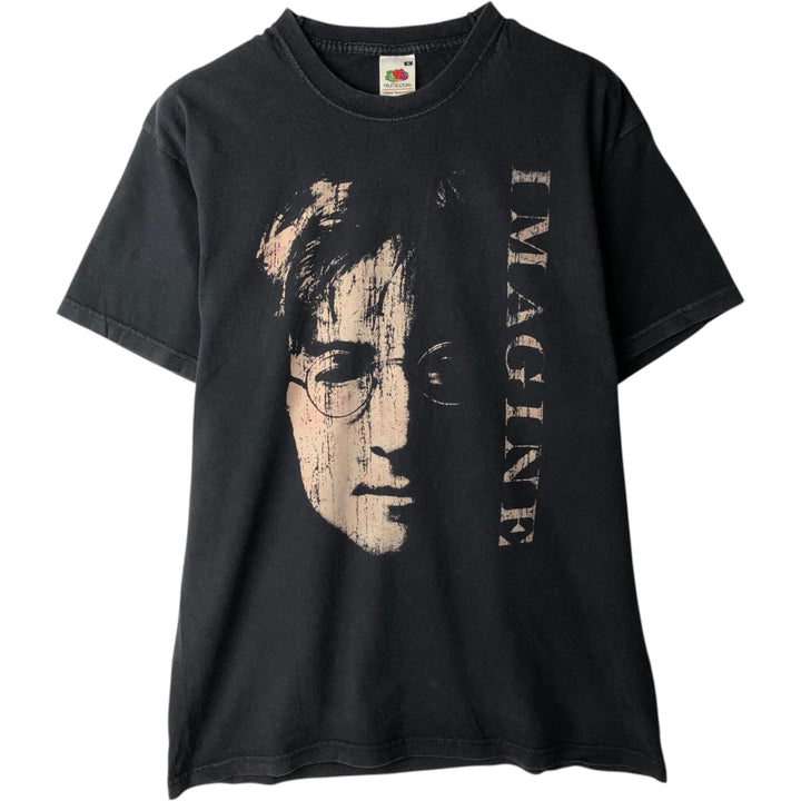 John Lennon IMAGINE Band T-shirt (Men's Size M) cotton black type Vintage Second Hand