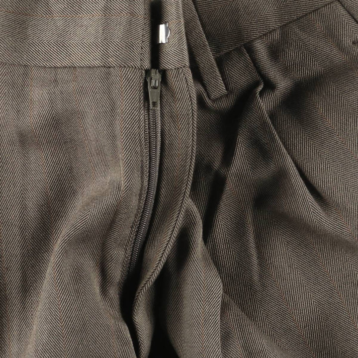 MERONA Two-pleat Slacks, Men's, Size W29 polyester brown type Vintage Second Hand
