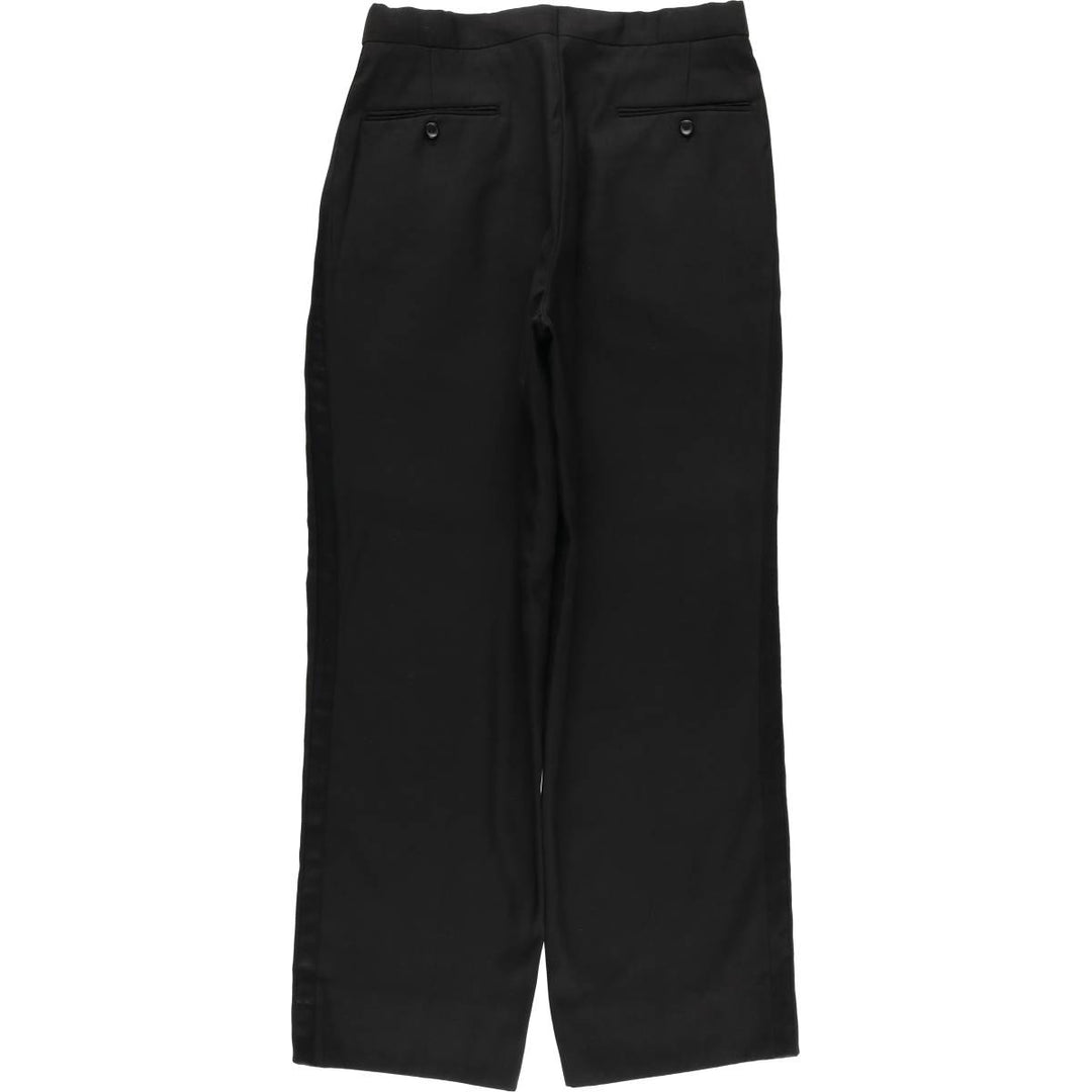 Vitaliano Men's Vintage Two-Pleated Slacks, Size W32 polyester black type Vintage Second Hand