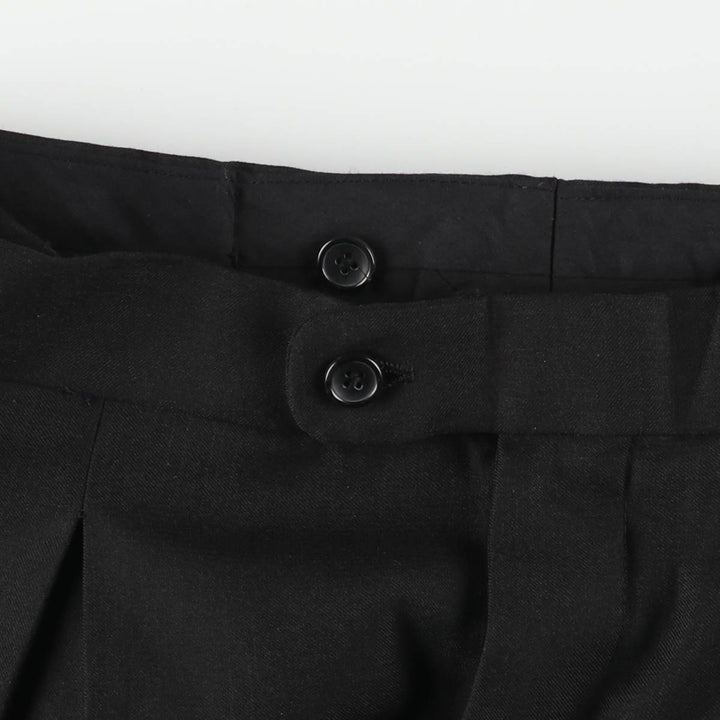 Vitaliano Men's Vintage Two-Pleated Slacks, Size W32 polyester black type Vintage Second Hand
