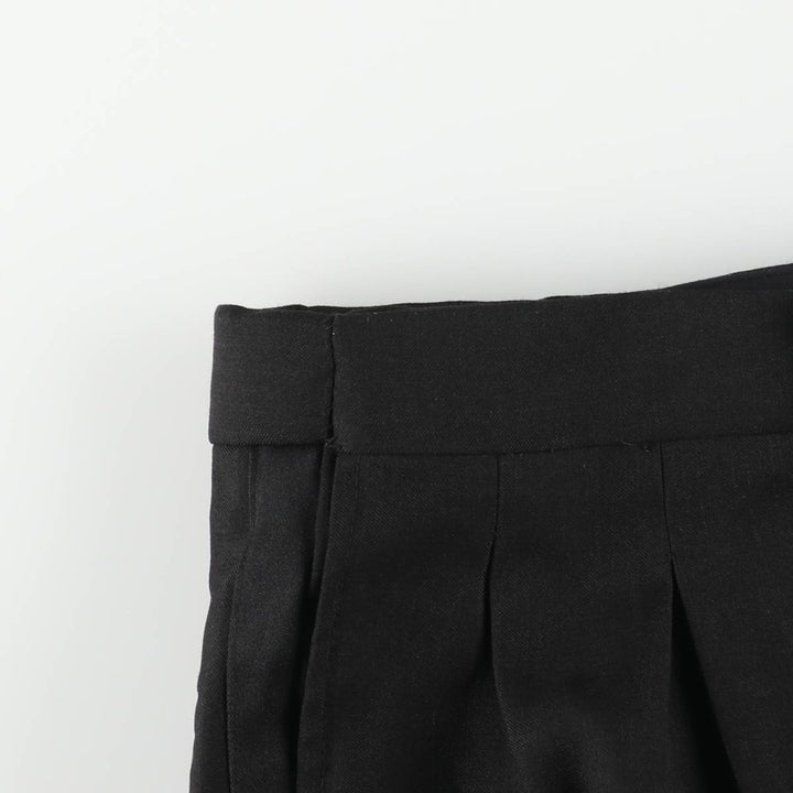 Vitaliano Men's Vintage Two-Pleated Slacks, Size W32 polyester black type Vintage Second Hand