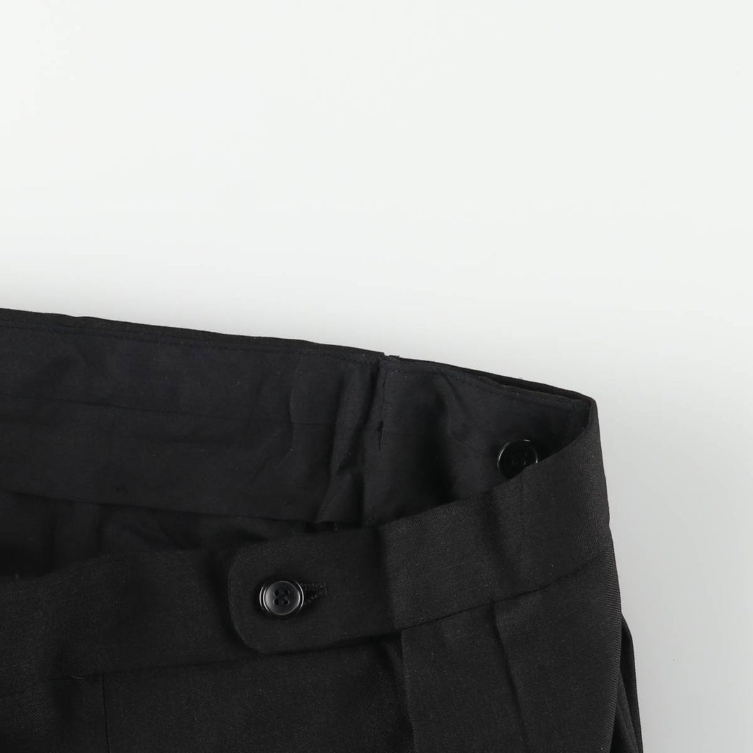 Vitaliano Men's Vintage Two-Pleated Slacks, Size W32 polyester black type Vintage Second Hand
