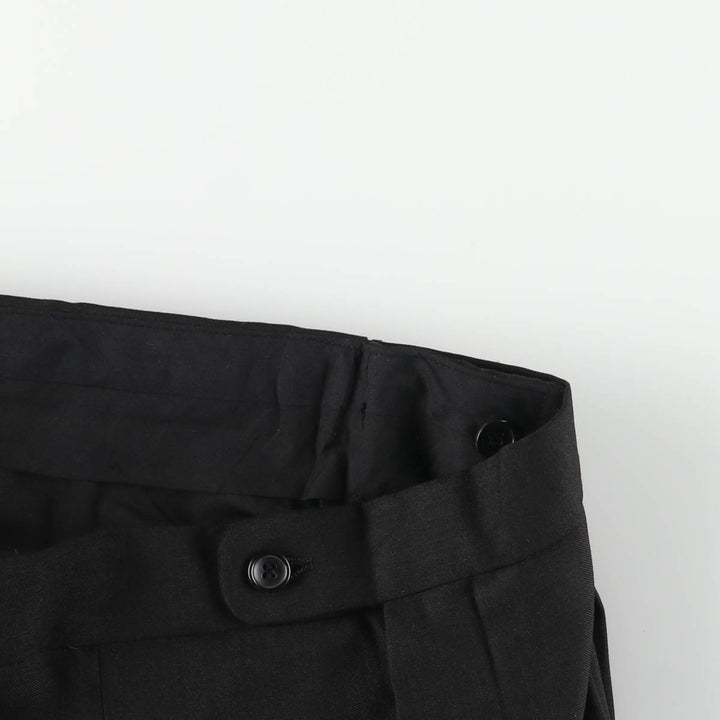 Vitaliano Men's Vintage Two-Pleated Slacks, Size W32 polyester black type Vintage Second Hand