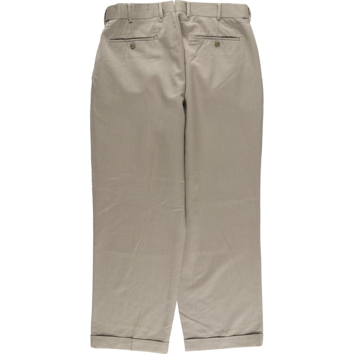 LOUIS RAPHAEL LUXE Two-pleat Wool Pants, Men's Size 34 wool Khaki type Vintage Second Hand