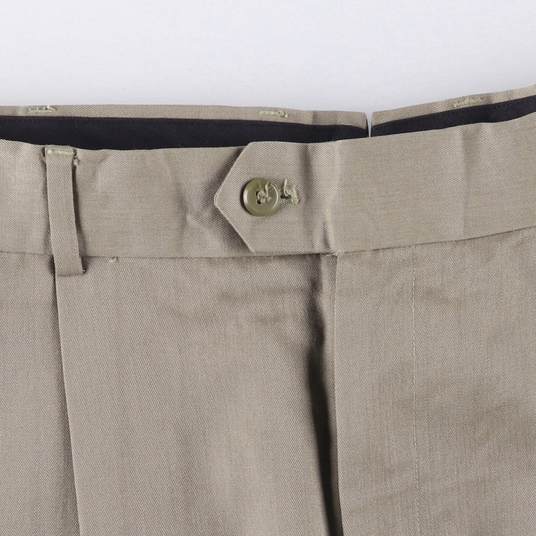 LOUIS RAPHAEL LUXE Two-pleat Wool Pants, Men's Size 34 wool Khaki type Vintage Second Hand