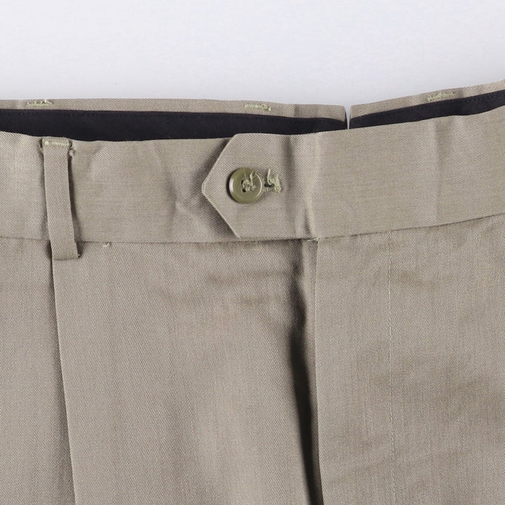 LOUIS RAPHAEL LUXE Two-pleat Wool Pants, Men's Size 34 wool Khaki type Vintage Second Hand
