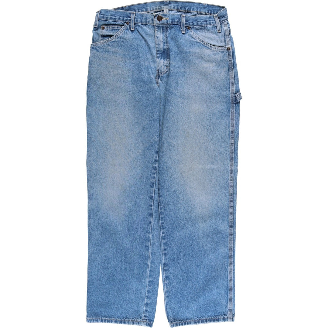 Dickies denim painter pants for men, equivalent to W35 unclear blue type Vintage Second Hand
