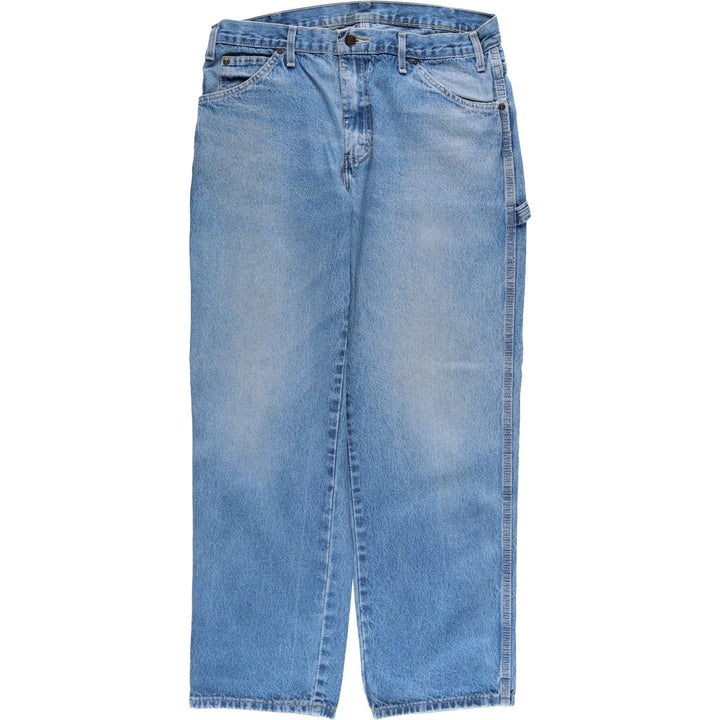 Dickies denim painter pants for men, equivalent to W35 unclear blue type Vintage Second Hand
