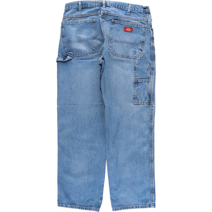 Dickies denim painter pants for men, equivalent to W35 unclear blue type Vintage Second Hand