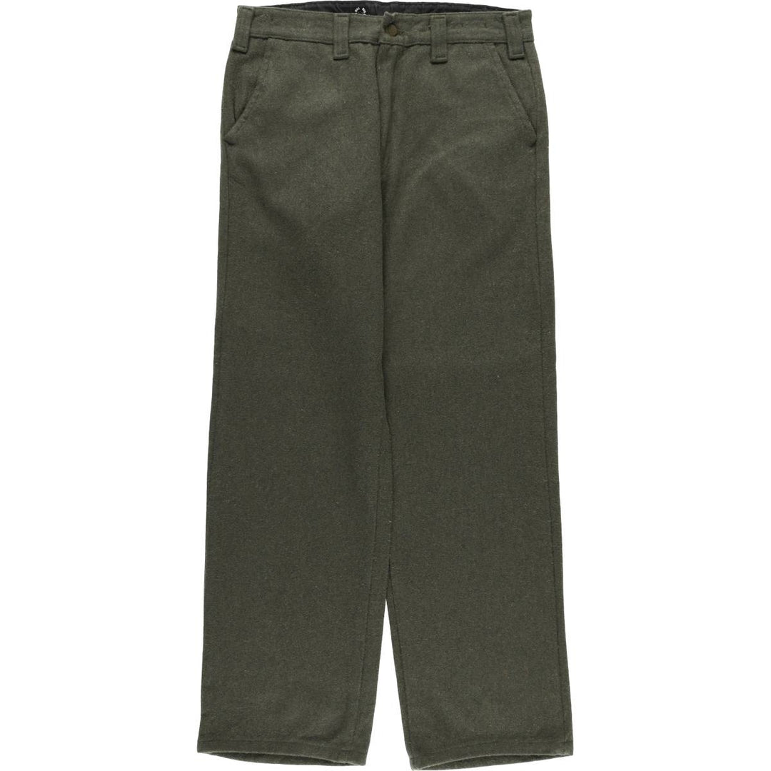 BIG BELL Wool Pants, Made in Canada, Men's, Size W32 wool Khaki type sage green Vintage Second Hand