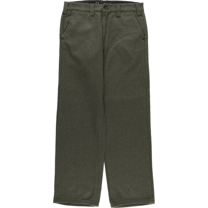 BIG BELL Wool Pants, Made in Canada, Men's, Size W32 wool Khaki type sage green Vintage Second Hand