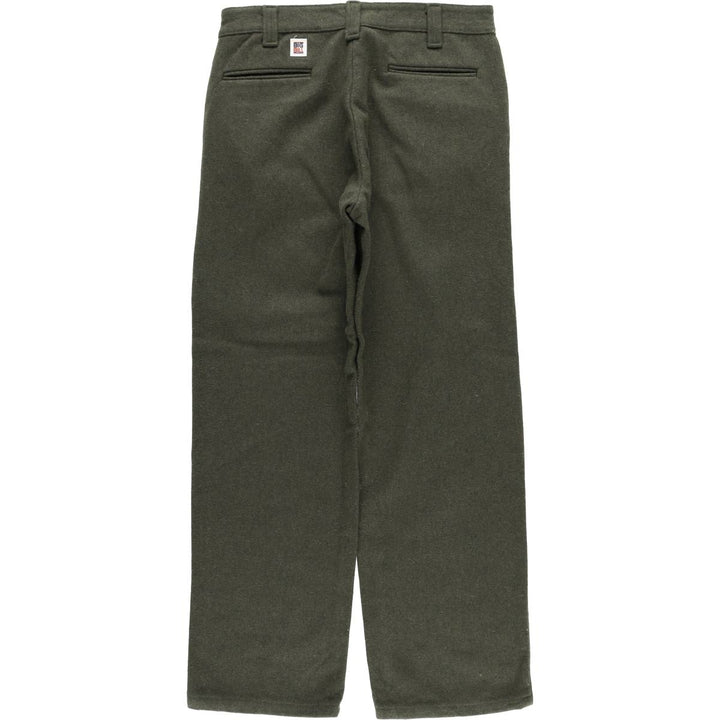 BIG BELL Wool Pants, Made in Canada, Men's, Size W32 wool Khaki type sage green Vintage Second Hand