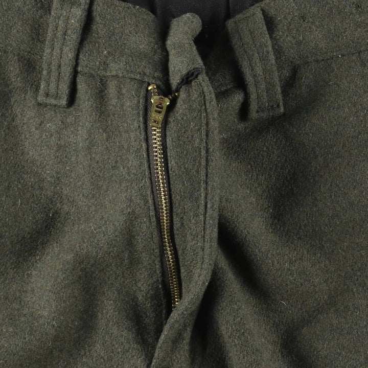 BIG BELL Wool Pants, Made in Canada, Men's, Size W32 wool Khaki type sage green Vintage Second Hand