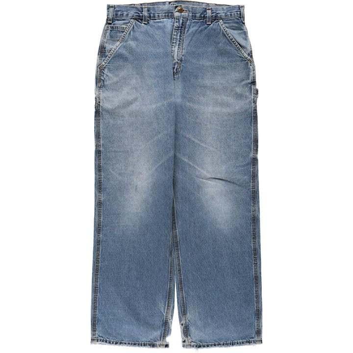 2000'S Carhartt Dungaree Fit Denim Painter Pants, Made in Mexico, Men's Size W34 (approx.) cotton blue type Vintage Second Hand