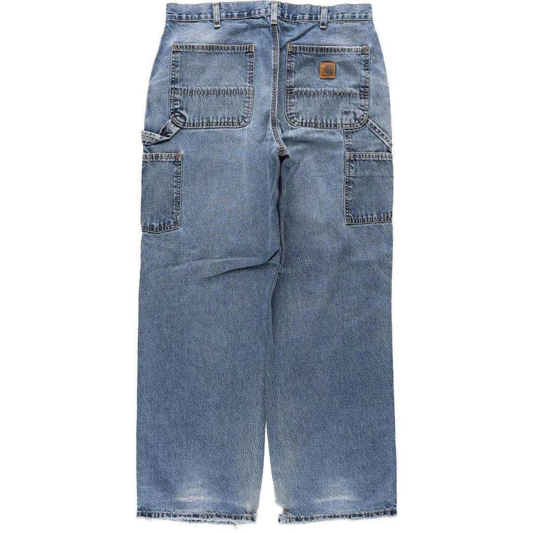 2000'S Carhartt Dungaree Fit Denim Painter Pants, Made in Mexico, Men's Size W34 (approx.) cotton blue type Vintage Second Hand