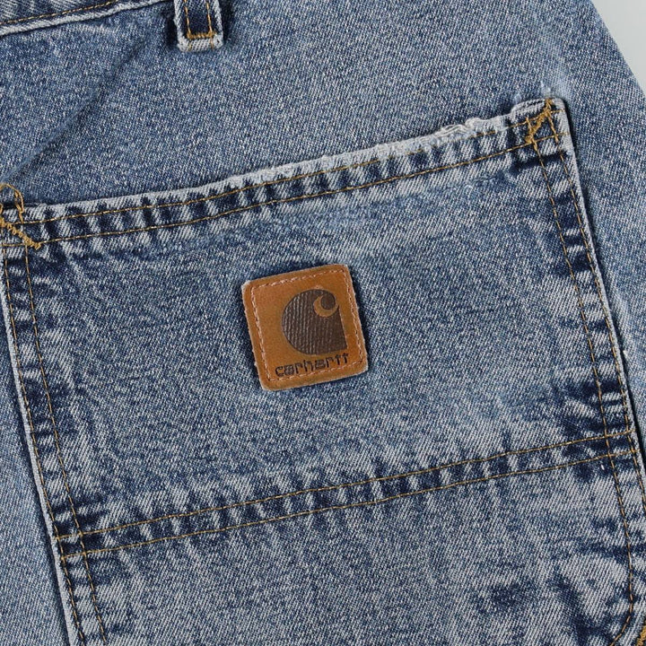 2000'S Carhartt Dungaree Fit Denim Painter Pants, Made in Mexico, Men's Size W34 (approx.) cotton blue type Vintage Second Hand