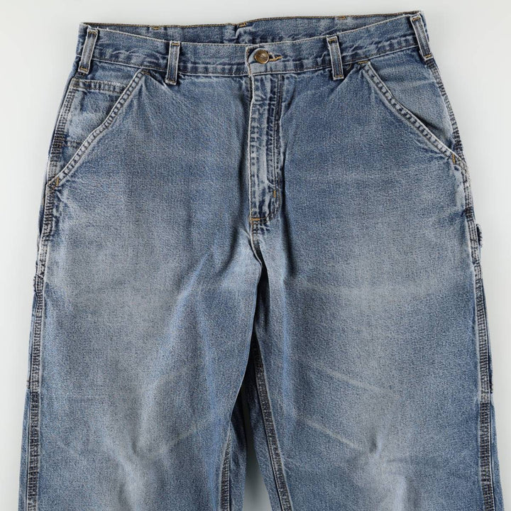 2000'S Carhartt Dungaree Fit Denim Painter Pants, Made in Mexico, Men's Size W34 (approx.) cotton blue type Vintage Second Hand