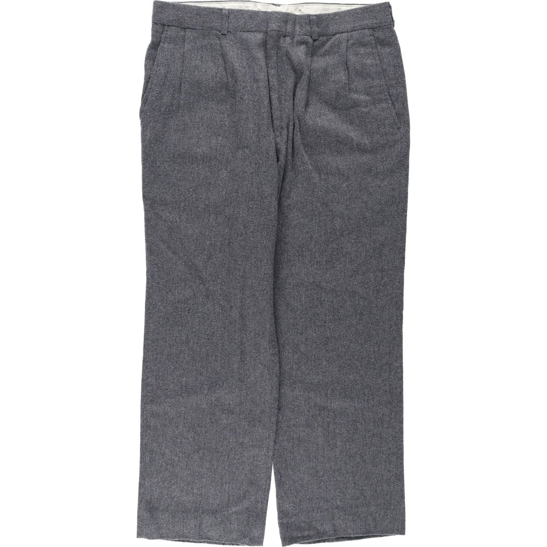 90'S Vintage Two-pleat Men's Slacks, Size W34 unclear gray type Vintage Second Hand