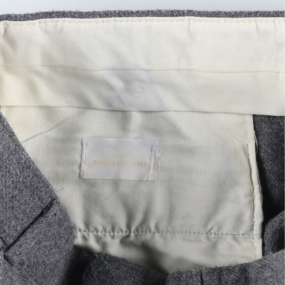 90'S Vintage Two-pleat Men's Slacks, Size W34 unclear gray type Vintage Second Hand