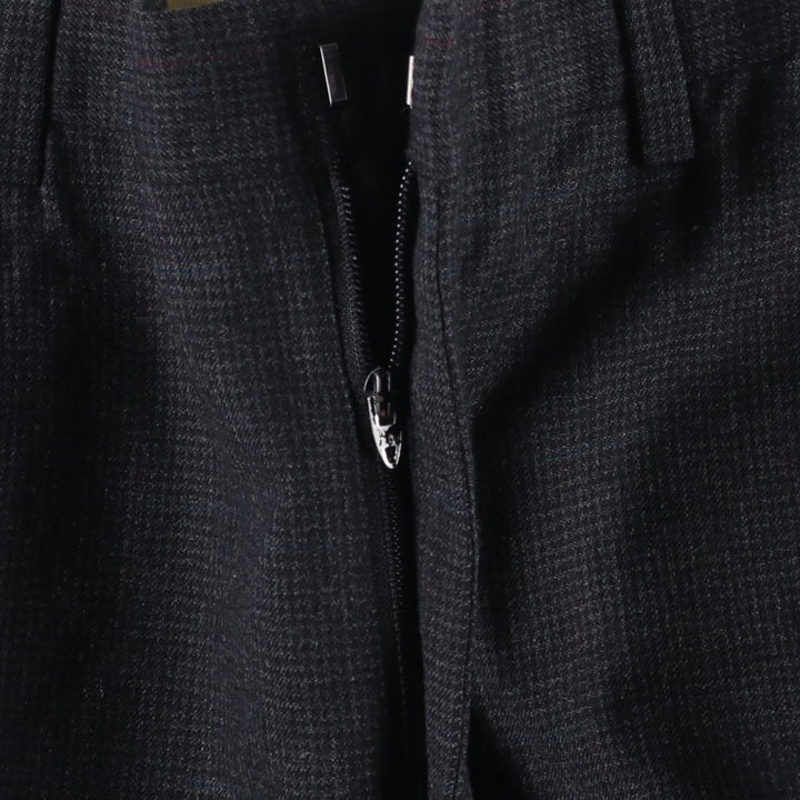 90'S Check Pattern Slacks Wide Pants Men's W34 (approx.) Vintage unclear gray type Vintage Second Hand