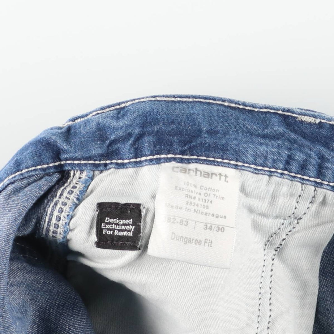 Carhartt Dungaree Fit Denim Painter Pants, Men's, W36 equivalent cotton blue type Vintage Second Hand