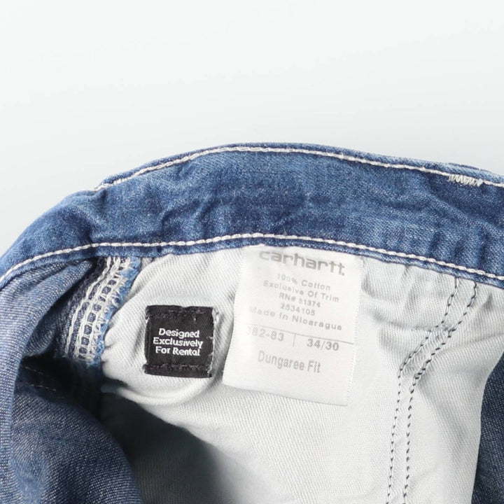 Carhartt Dungaree Fit Denim Painter Pants, Men's, W36 equivalent cotton blue type Vintage Second Hand