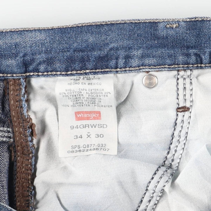 Wrangler Denim Painter Pants for Men, W36 cotton blue type Vintage Second Hand