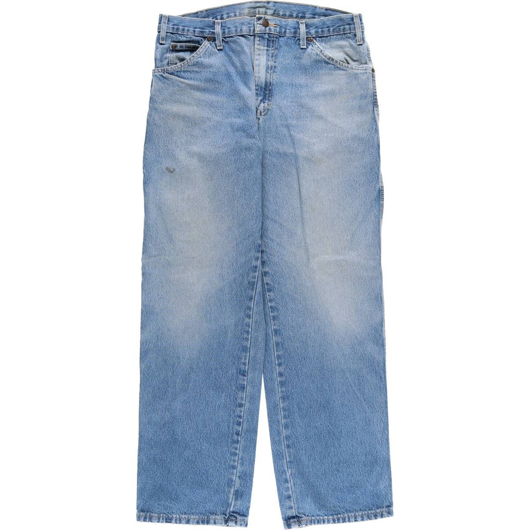 Dickies denim painter pants for men, equivalent to W35 unclear blue type Vintage Second Hand