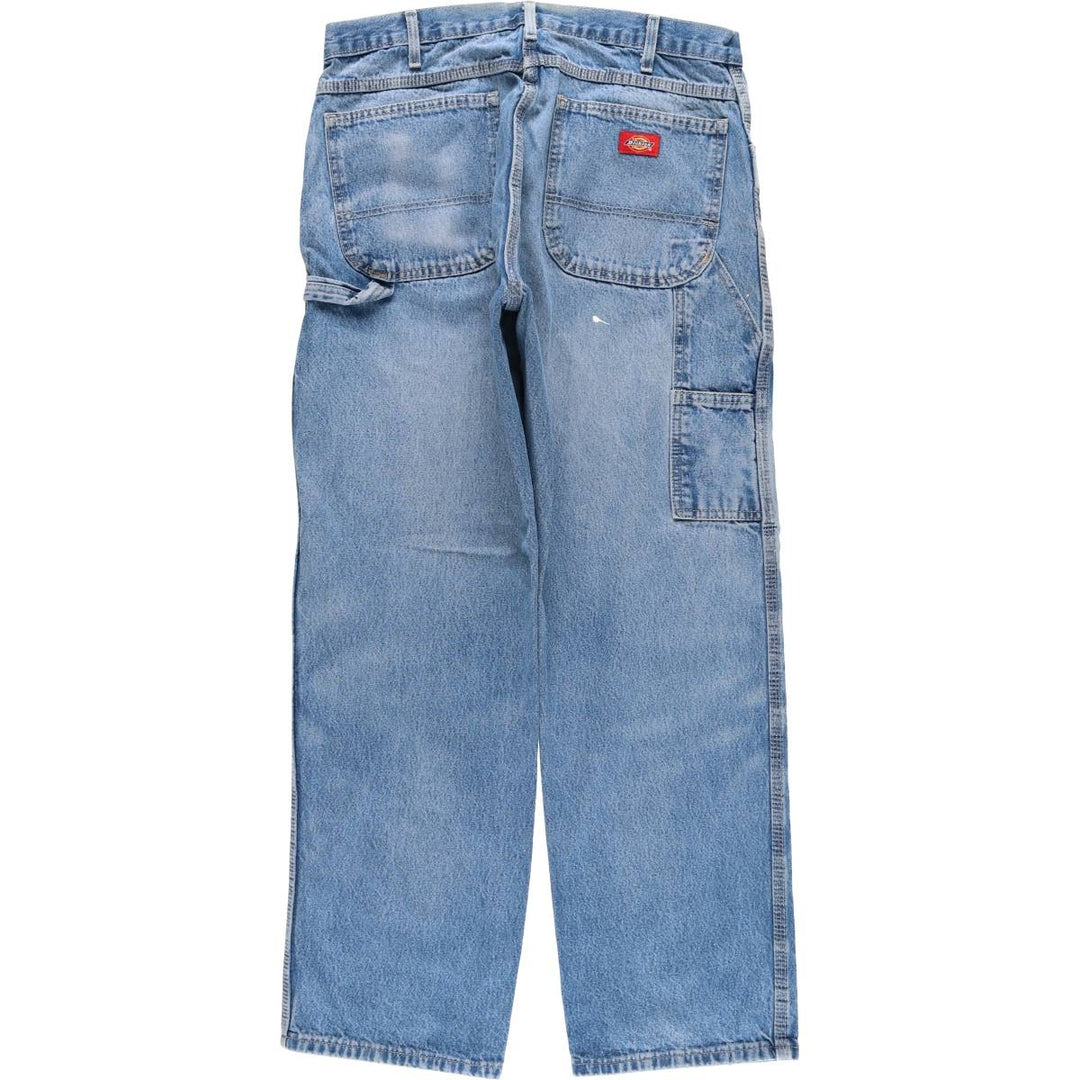 Dickies denim painter pants for men, equivalent to W35 unclear blue type Vintage Second Hand