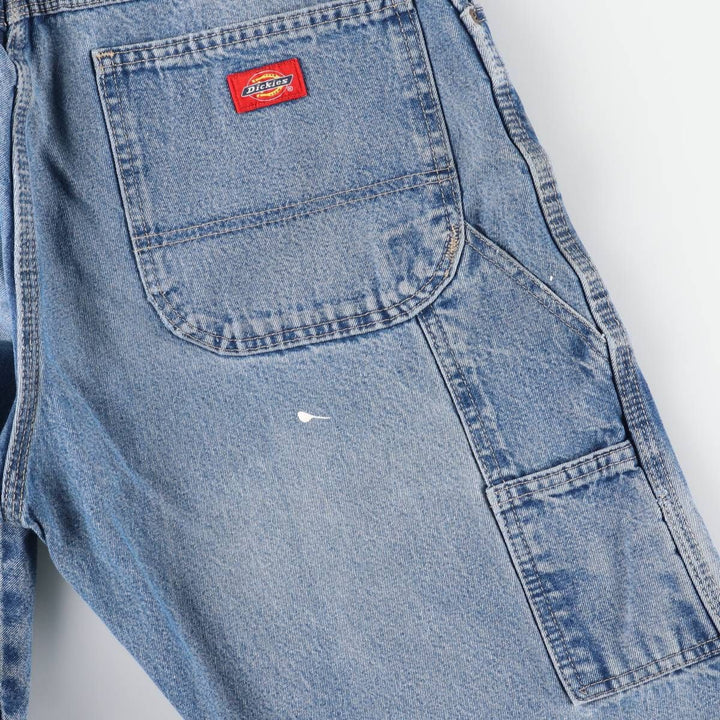 Dickies denim painter pants for men, equivalent to W35 unclear blue type Vintage Second Hand