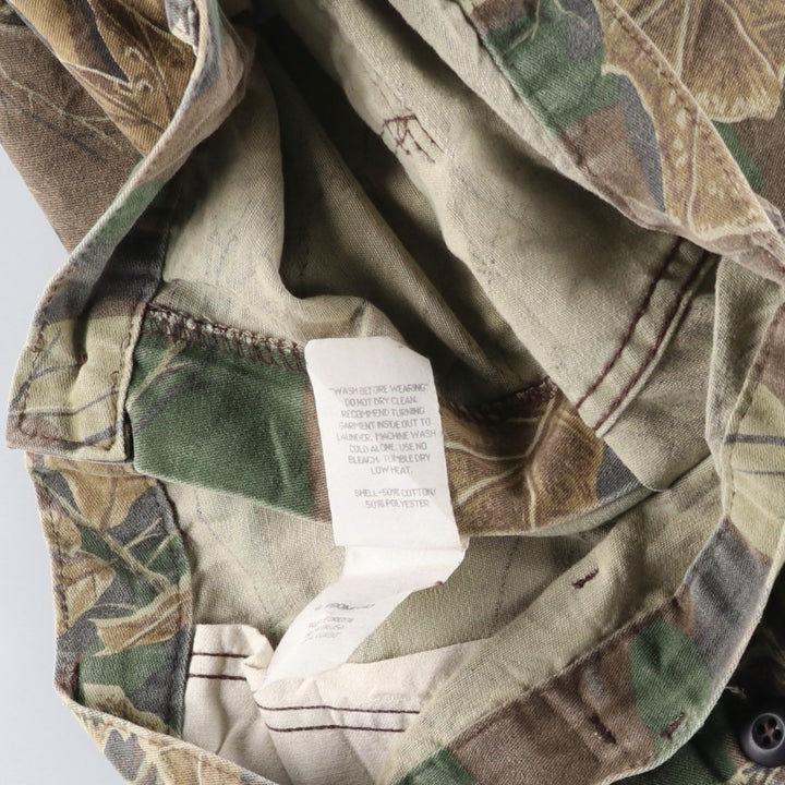 COMMANDER Camouflage Pattern Real Tree Camo Military Cargo Pants, Made in USA, Men's W38 (approx.), Civilian/Vintage. cotton Khaki type Vintage Second Hand
