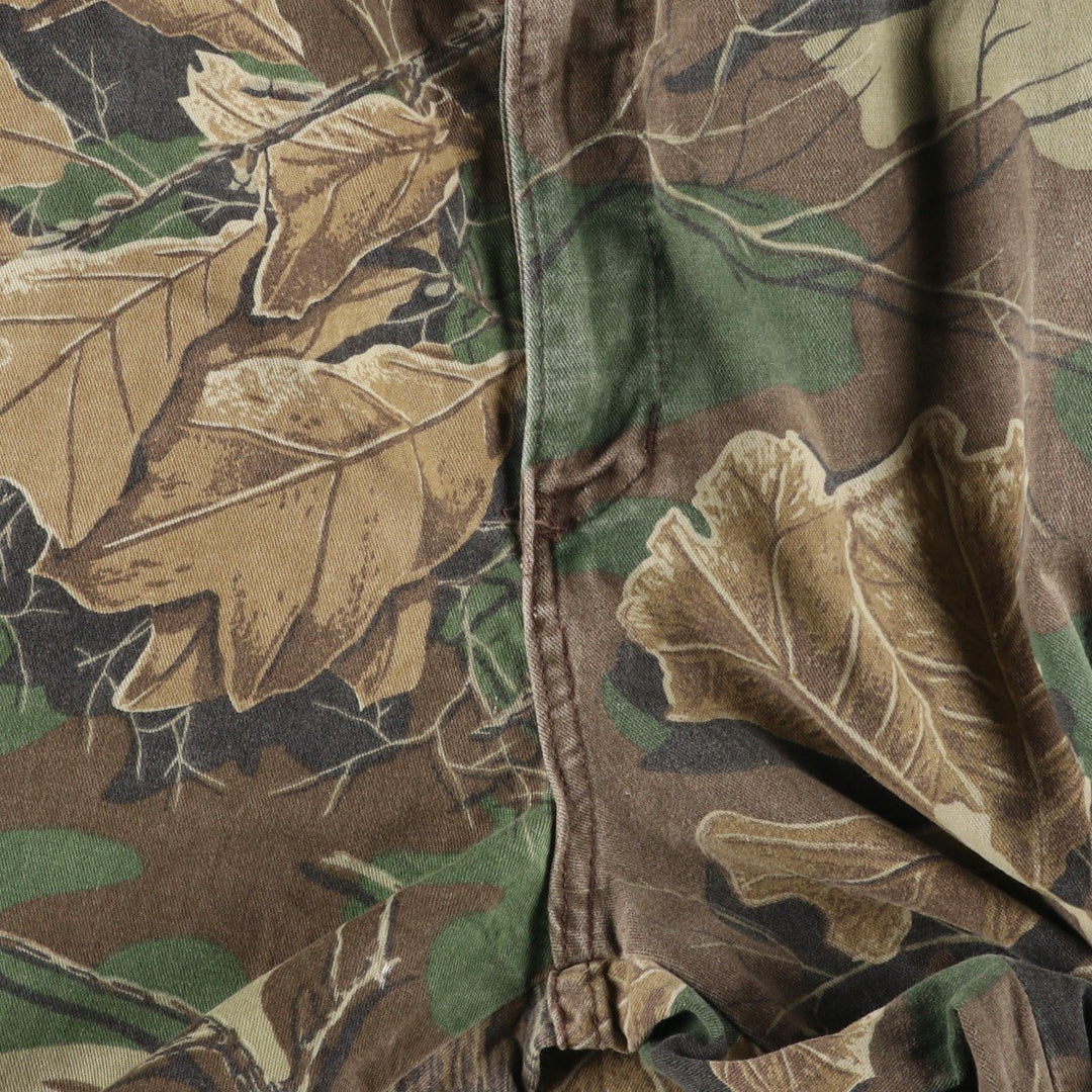 COMMANDER Camouflage Pattern Real Tree Camo Military Cargo Pants, Made in USA, Men's W38 (approx.), Civilian/Vintage. cotton Khaki type Vintage Second Hand